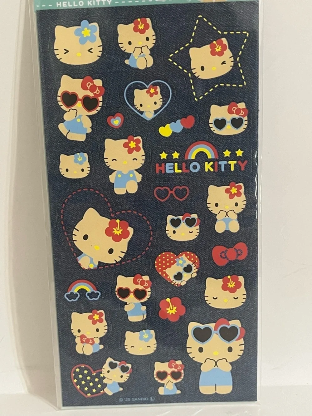 Sanrio Hello Kitty Denim Theme Sticker Sheet